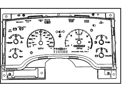 Chevrolet S10 Instrument Cluster - 16197939
