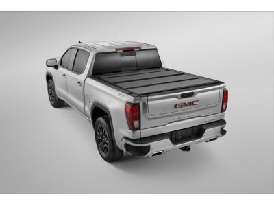 GM Long Bed Hard Folding Tonneau Cover in Matte Black by REV® 19433565