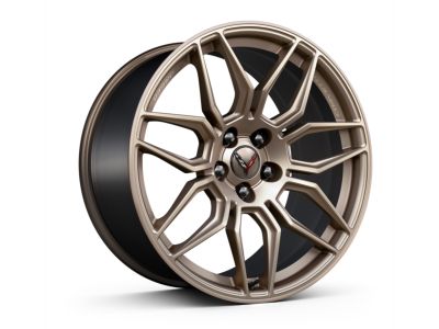 GM 20x10-Inch Forged Aluminum Spider-Design Front Wheel in Tech Bronze 84334346