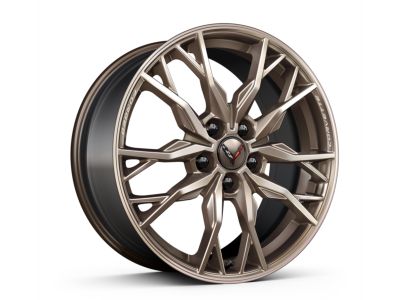 GM 19x8.5-Inch Aluminum Multi-Spoke Front Wheel in Tech Bronze 85132780