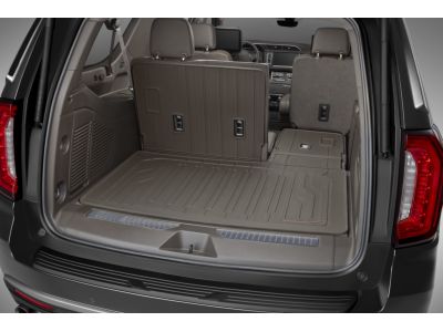 GM Integrated Cargo Liner in Very Dark Atmosphere with GMC Logo 85539137