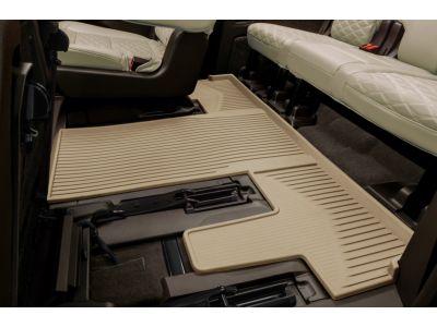 GM Third-Row Interlocking Premium All-Weather Floor Liner in Parchment (for Models with Second-Row Captain's Chairs) 85576442