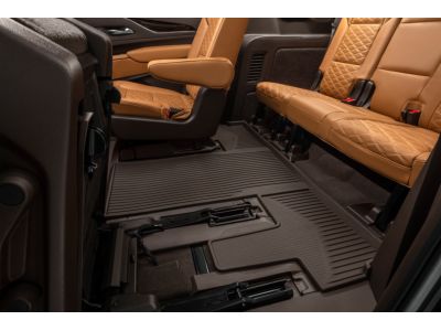 GM Third-Row Interlocking Premium All-Weather Floor Liner in Very Dark Atmosphere (for Models with Second-Row Captain's Chairs) 85576443