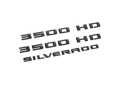 GM Silverado 3500 HD Emblems in Black 86539796