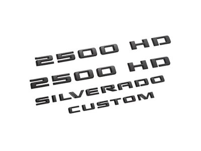 GM Silverado 2500 HD Custom Emblems in Black 86539798