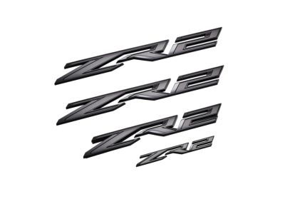 GM Silverado ZR2 Emblems in Black 87834896