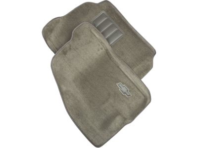 GM Floor Mats - Molded Carpet,Front,Note:Bowtie Logo,Pewter 12497632