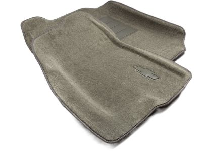 GM Floor Mats - Molded Carpet,Front,Note:Bowtie Logo,Pewter 12497632