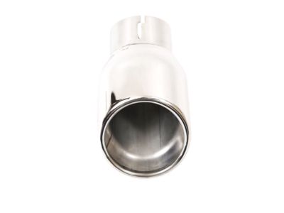 GM 5.3L Polished Stainless Steel Dual-Wall Angle-Cut Exhaust Tip with Bowtie Logo 19156356