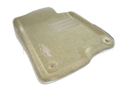 GM Front Carpeted Floor Mats in Cashmere with Bowtie Logo 19157338