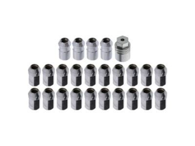 GM M12x1.5 Steel Wheel Lug Nuts (20) and Locking Lug Nuts (4) in Chrome with Key 19165929