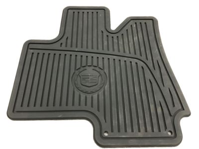 GM Front All-Weather Floor Mats in Ebony with Cadillac Logo 19172258