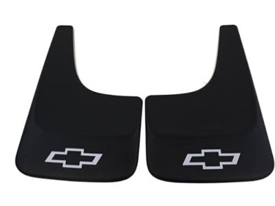 GM Flat Splash Guards in Black with White Bowtie Logo 19213393