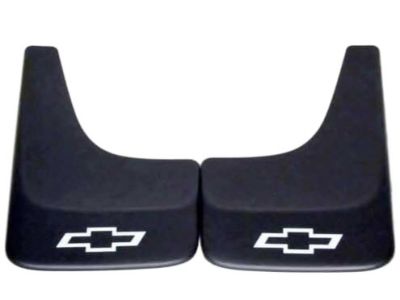 GM Flat Splash Guards in Black with White Bowtie Logo 19213393