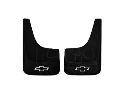 GM Flat Splash Guards in Black with White Bowtie Logo 19213393