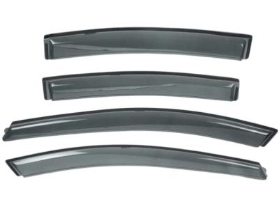 GM Front and Rear Tape-On Ventvisor® Side Door Window Weather Deflectors in Smoke Black by Lund® 19260734