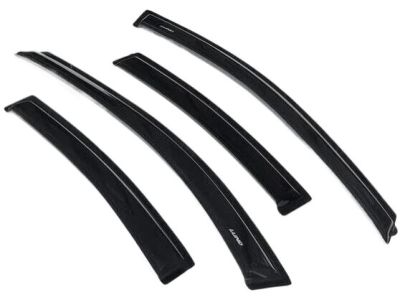 GM Front and Rear Tape-On Ventvisor® Side Door Window Weather Deflectors in Smoke Black by Lund® 19260734