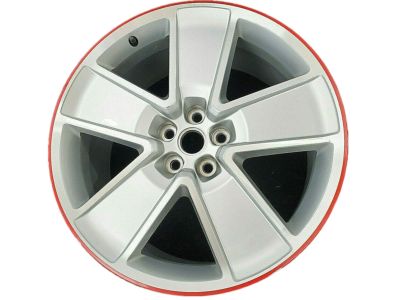 GM 21x9.5 Aluminum 5-Spoke Wheel in Silver with Red Flange Stripe 19300987