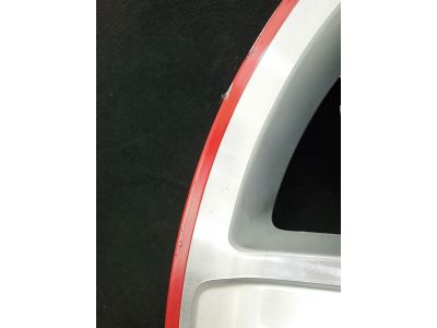 GM 21x9.5 Aluminum 5-Spoke Wheel in Silver with Red Flange Stripe 19300987