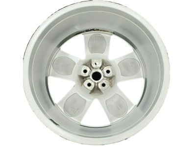 GM 21x9.5 Aluminum 5-Spoke Wheel in Silver with Red Flange Stripe 19300987