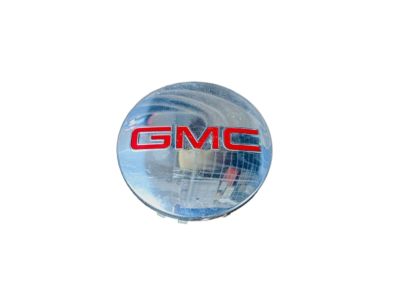 GM Center Cap in Bright Aluminum with Red GMC Logo 19301599