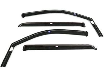 GM Crew Cab In-Channel Side Door Window Weather Deflectors in Smoke Black by EGR 19328980