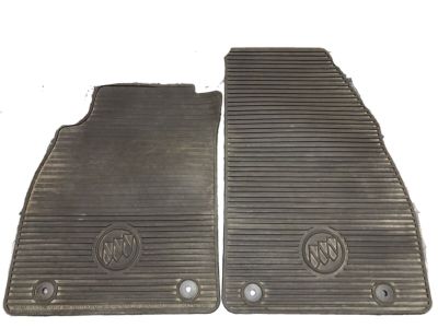 GM Front and Rear All-Weather Floor Mats in Black with Buick Logo 22759945