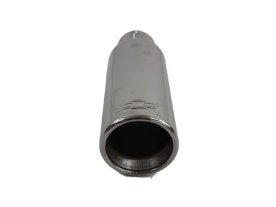 GM Polished Stainless Steel Straight-Cut Dual-Wall Exhaust Tip with Bowtie Logo 22799812