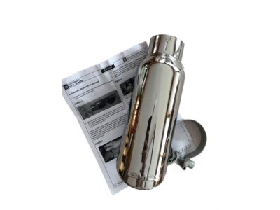 GM 5.3L Polished Stainless Steel Dual-Wall Angle-Cut Exhaust Tip with GMC Logo 22799815