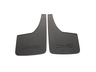 GM Rear Flat Splash Guards in Black with GMC Logo 22894868