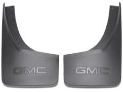 GM Rear Molded Splash Guards in Summit White with GMC Logo 22902407