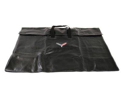 GM Removable Roof Panel Storage Bag in Black with Crossed Flags Logo 23148691