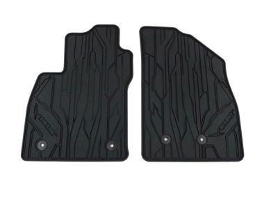 GM First-and Second-Row Premium All-Weather Floor Mats in Jet Black with Volt Script 23201124