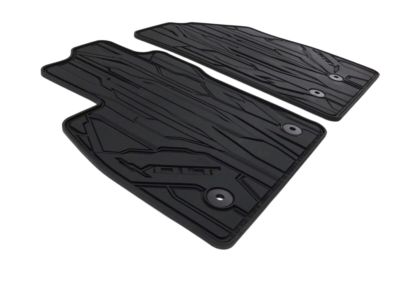 GM First-and Second-Row Premium All-Weather Floor Mats in Jet Black with Volt Script 23201124