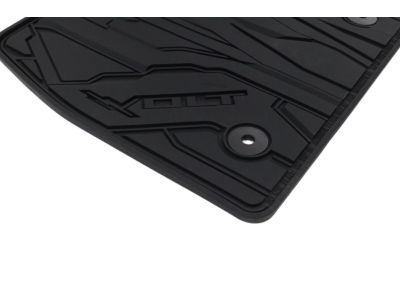 GM First-and Second-Row Premium All-Weather Floor Mats in Jet Black with Volt Script 23201124