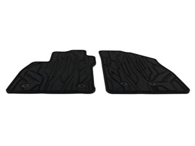 GM First-and Second-Row Premium All-Weather Floor Mats in Jet Black with Volt Script 23201124