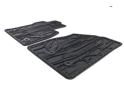 GM First-and Second-Row Premium All-Weather Floor Mats in Jet Black with Volt Script 23201124