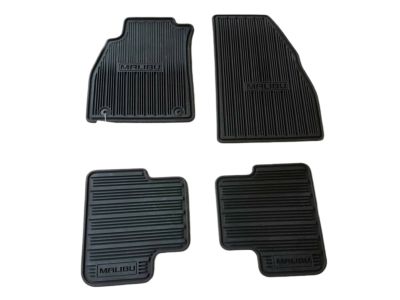 GM Front and Rear All-Weather Floor Mats in Black 23218726