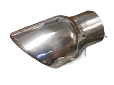 GM 3.6L Polished Stainless Steel Dual-Wall Angle-Cut Exhaust Tip with Bowtie Logo 23238759