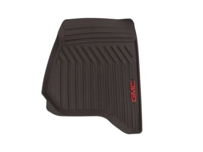 GM First-Row Premium All-Weather Floor Mats in Cocoa with GMC Logo 23452755