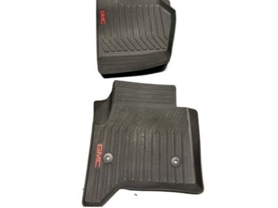 GM First-Row Premium All-Weather Floor Mats in Jet Black with GMC Logo 23452756