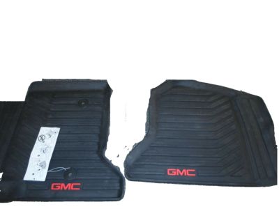 GM First-Row Premium All-Weather Floor Mats in Jet Black with GMC Logo 23452756