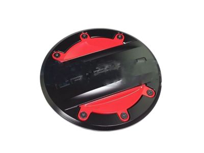 GM Fuel Filler Door in Black with Red Hot Inserts 23506591