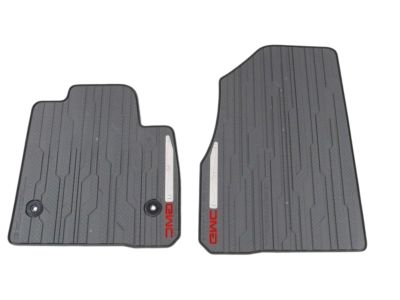 GM First-Row Premium All-Weather Floor Mats in Dark Ash Gray with GMC Logo 84038457