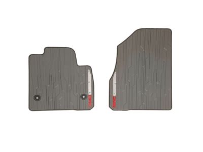 GM First-Row Premium All-Weather Floor Mats in Dark Ash Gray with GMC Logo 84038457