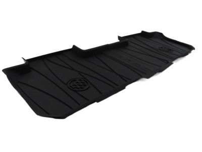 GM Second-Row Interlocking Premium All-Weather Floor Liner in Ebony with Buick Logo 84202827