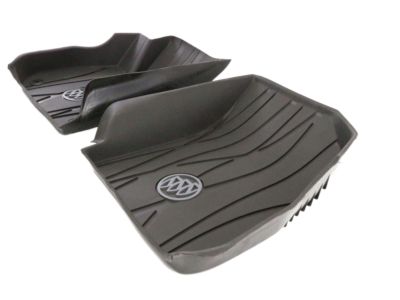 GM First-and Second-Row Premium All-Weather Floor Liners in Dark Atmosphere with Buick Logo 84204787