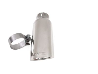 GM 4.3 and 5.3L Polished Stainless Steel Single Outlet Exhaust Tip with GMC Logo 84240386