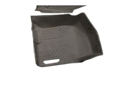 GM First-Row Interlocking Premium All-Weather Floor Liners in Very Dark Atmosphere with Chrome Z71 Logo (for models without Center Console) 84348124