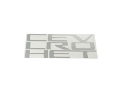 GM CHEVROLET Tailgate Lettering Decal in Silver Vinyl 84425985